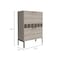 Tuhome Lyrata Bar Cabinet, Six Built-in Wine Rack, Double Door, Light Gray BLZ7118 - alternate 5